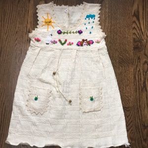 Peruvian cotton embroidered dress